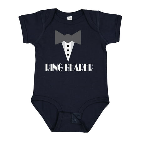 

Inktastic Ring Bearer Mock Tux Tuxedo Gift Baby Boy Bodysuit