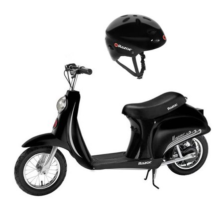 Razor Pocket Mod Miniature Euro 24V 250W Kids Electric Retro Scooter & Helmet