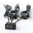 thumbnail image 3 of Car Boat Motorcycle 2.0 Dual USB Interface 3.5mm AUX Charging Extension Cord, 3 of 8