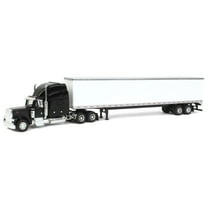 1/64 Black Peterbilt 379 With Sleeper And 53' Trailer With Single Rear Door 32979