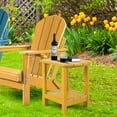 thumbnail image 3 of Nalone End Table Adirondack Small Side Table 16.5" Outdoor HDPE Plastic Small End Table for Home Living Room Bedroom Patio Farmhouse (Tangerine), 3 of 8