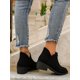 thumbnail image 4 of Botas cortas extragrandes tacones gruesos cómodos zapatos de moda, 4 of 5
