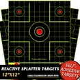 thumbnail image 2 of ATFLBOX 50pcs 12" x 13" Splatter Paper Shooting Target and Adhesive Target, Rective Shooting Targets for Pellet gun Rifle airgun, 2 of 5