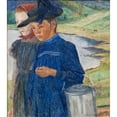 thumbnail image 2 of Carl Wilhelmson 20x22 Gold Ornate Framed and Double Matted Museum Art Print Titled - Two Girls on the Road (1899), 2 of 4
