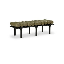 Meridian Furniture Landon Olive Green Vegan Leather Bench