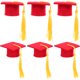 thumbnail image 1 of unbranded 6Ud Tapones Para Decorativos Con De Graduación Roja De Fieltro Para Fiesta Y Vinos, 1 of 6