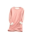 thumbnail image 1 of Jumpingount Ropa interior térmica de mujer portátil Color sólido reutilizable reemplazo de manga larga invierno otoño caliente mantenimiento camiseta de Prendas para la parte del cuerpo Rosado S Jumpingount AP013396-01, 1 of 6
