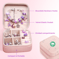 thumbnail image 3 of Charm Bracelet Making Kit - Girls 66 Pcs DIY Beaded Jewelry Making Kit for Girls Toys Crafts for Teen Girls Ages 5 6 7 8-12, with a Portable Bracelet Organizer Box, 3 of 7