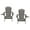 Dark Gray, variant on Jiallo Foldable Adirondack Chair With Cup Holder Set Of 2