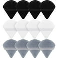 thumbnail image 1 of 12 Pieces Powder Puff Face Triangle Makeup Puff for Loose Powder Soft Body Cosmetic Foundation Sponge Mineral Powder Wet Dry Makeup Tool(Black,Small), 1 of 5