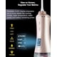 thumbnail image 3 of MySmile Flosser de agua inalámbrico para limpiador de dientes, herramienta de eliminación de placa dental 350ml con 5 modos 8 puntas de chorro pantalla OLED, irrigador oral impermeable IPX7,Oro rosado, 3 of 8