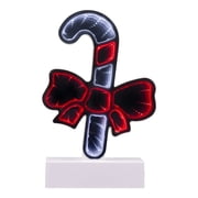 Northlight LED 3D Candy Cane with Bow Christmas Infinity Mirror - 8