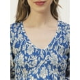 thumbnail image 4 of Moomaya Womens Smocked Printed Top, Womens Elbow Sleeve Tops For Summer, 4 of 8