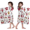 thumbnail image 4 of White Christmas Santa and Character Pattern Hooded Bath Towel，50"x30" for Ages 3 To 12 Kids, Quick Dry Lightweight Soft Microfiber Hood Beach Towel Cover Up for Kids, 4 of 7