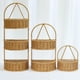 thumbnail image 4 of IMITACIÓN Rattan Woven Canasta de pared colgante de la pared de 2 niveles Canasta tejida para la cocina del baño, 4 of 4