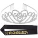thumbnail image 3 of 1 Juego de faja creativa de graduación 2024, corona de diamantes de imitación brillante, Kit de Tiara, decoraciones de fiesta graduadas 2024, 3 of 6