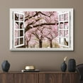 thumbnail image 2 of wall26 Canvas Print Wall Art Window View Cherry Blossoms in Spring Nature Wilderness Photography Modern Art Rustic Scenic Colorful Ultra for Living Room, Bedroom, Office - 16"x24", 2 of 5