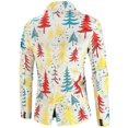 thumbnail image 2 of Chaquetas navideñas para hombre, chaqueta informal de traje navideño con un botón, 2 of 5