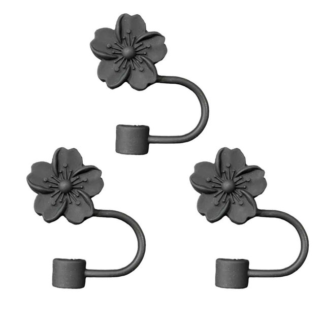 3 tapas de silicona con forma de flores para taza, 0,4 pulgadas, bonitos accesorios para pajitas para vasos Stanley de 40 oz/30 oz, protectores portátiles, regalos de decoración de San Valentín para