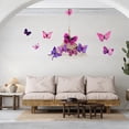 thumbnail image 4 of 24pcs Purple Butterfly Wall Stickers, 4 of 7
