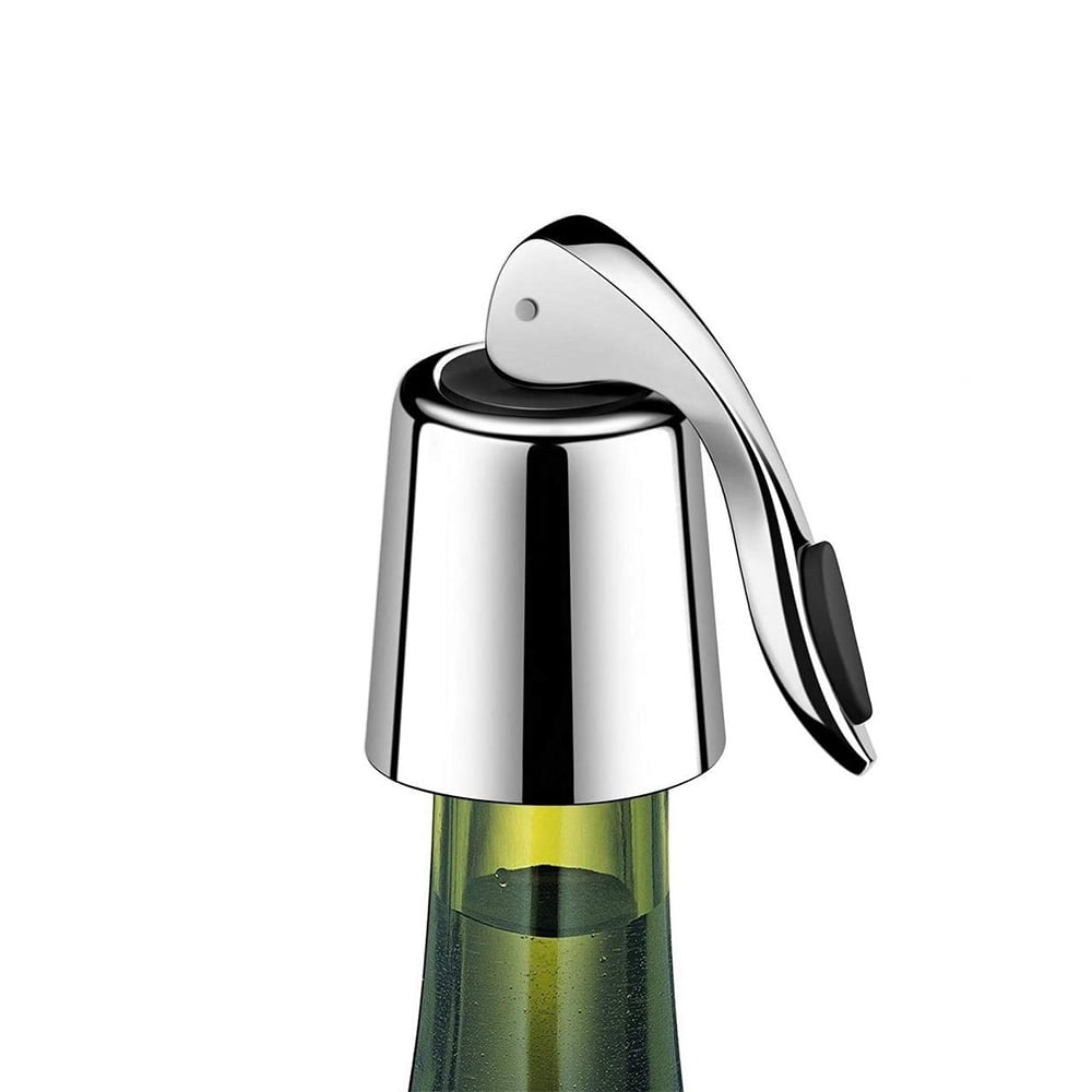 6 4pcs Aluminium Alloy Wine Stoppers Silicone Wine Bottle Plug Beverage Stopper 
