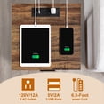 thumbnail image 6 of VECELO Nightstand with Charging Station & 1 Drawers, Modern End Side Table with Open Storage for Bedroom Living Room Office, Brown, 6 of 8