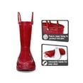 thumbnail image 5 of BOCCA Kids Red Glitter Waterproof Rain Boot For Girls Size 1, 5 of 7