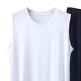 thumbnail image 4 of BaoFuBaoMei Pajamas for Men 2 Piece Set Big and Tall Crew Neck Lounge Sets Tank Top and Shorts Sleepwear Sets Comfy Soft Loungewear with Pockets, 4 of 5