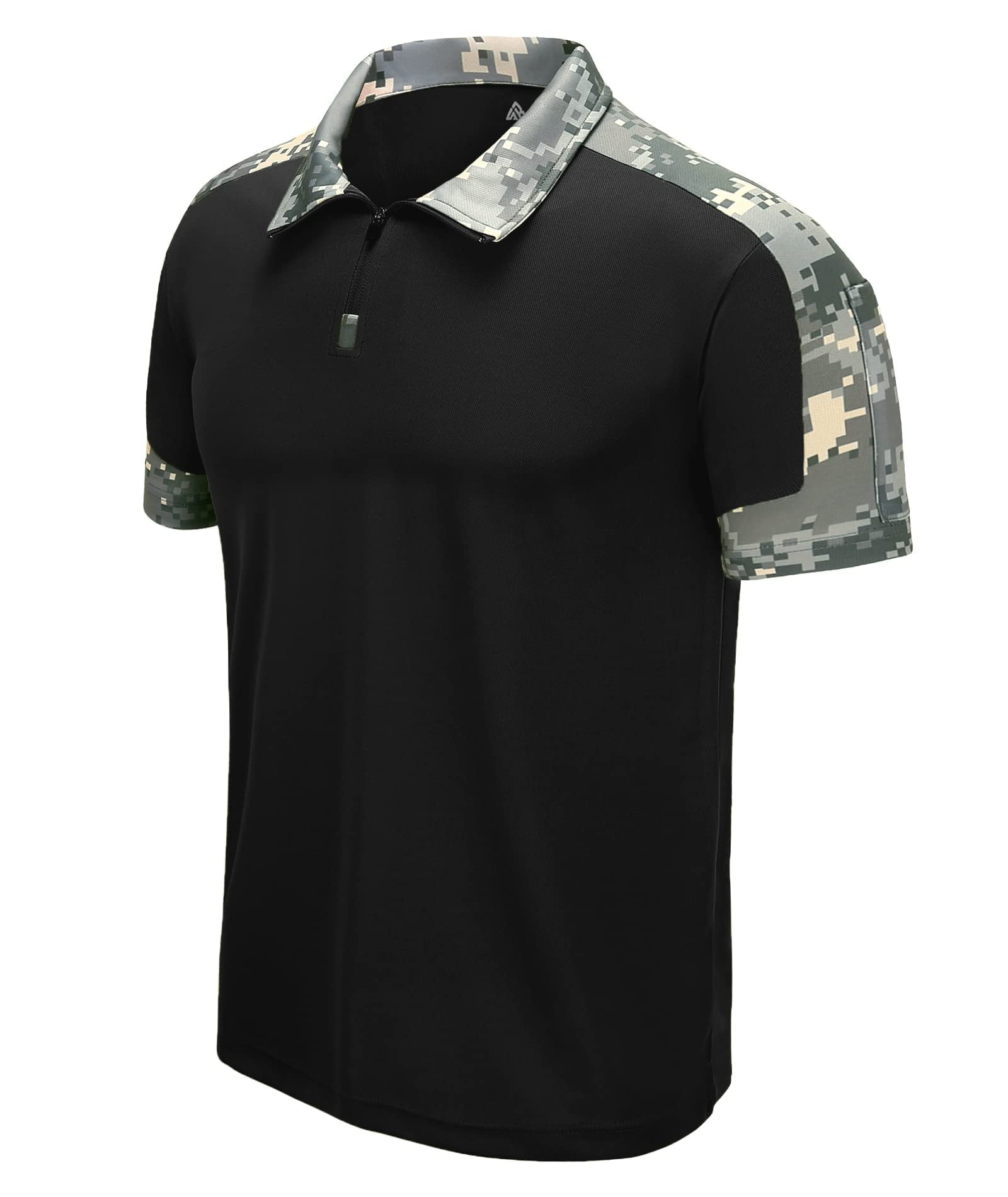 ZITY Tactical Shirts for Men Military Golf Shirts Short Sleeve with ...