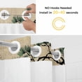 thumbnail image 2 of No Hook Shower Curtains with Snap-in Liner Set, Teal Pine Tree Waterproof Hotel Style Bathroom Shower Curtain, Farmhouse Botanical Country Rustic Breathable Mesh Top Window Bath Curtains 72''x72'', 2 of 9