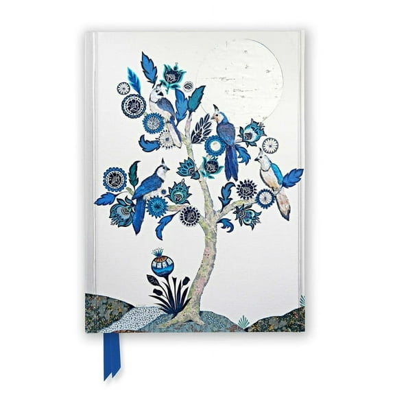 Flame Tree Notebooks Alexandra Milton: Silver Tree of Life with Four White-Throated Magpies (Foiled Journal), (Hardcover)