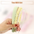 thumbnail image 7 of Unique Bargains 3pcs Fashion Headbands Set Different Designs Headbands Faux Pearl Hair Accessories for Women Yellow, 7 of 7