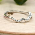 thumbnail image 4 of Minimalist Wavy Stacking 925 Sterling Silver Thumb Ring, Silver Waves Thumb Ring, Trendy Everyday Midi Finger Ring, Thin Silver Ring Band Ring Size 11.25, 4 of 4