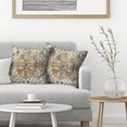 thumbnail image 3 of Boho Pillow Covers 20x20, Burnt Orange and Blue Ethnic Design Outdoor Decorative Throw Pillows for Couch, Carpet Pattern Decor Cushion Cover 2 Pcs Farmhouse Linen Pillowcase for Bed Car Safa, 3 of 6