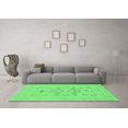 thumbnail image 3 of Ahgly Company Indoor Round Abstract Emerald Green Modern Area Rugs, 4' Round, 3 of 4