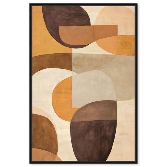 Filipa Canvas Midcentury Abstract Wall Art by Art Remedy, Black Frame, 10" x 15"