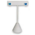 thumbnail image 7 of N'icePackaging 3 Qty White Leatherette 4.75" High Free-Standing Earring T-Stand Display w/ weighted base, T Shape Holder for Tradeshow, Home Business, Promotion, or just for Home, 7 of 7