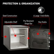 SentrySafe SFW123DSB Fire-Resistant Safe and Water-Resistant Safe with Dial Combination, 1.23 Cu. ft