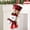 Snowman, variant on TETOU 4Pcs 18" Christmas Stocking, Burlap Plaid Xmas Stocking with Personalized Name Tag & 3D cartoon Character Santa Snowman Elk Gnome, Christmas Decoration for Indoor Family Kids Holiday Party