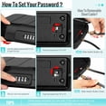 thumbnail image 3 of Mini travel safe box portable waterproof anti-theft black with detachable metal cable, 3 of 4