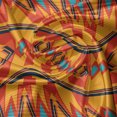 thumbnail image 5 of Ambesonne Aztec Valance Pack of 2, Warm Tones Geometrical Art, 54"X12", Vermilion Marigold Blue, 5 of 5