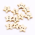 thumbnail image 5 of 200Pcs Star Shape 2 Holes Wooden Buttons Painting Sewing Scrapbooking Decoration, 5 of 6