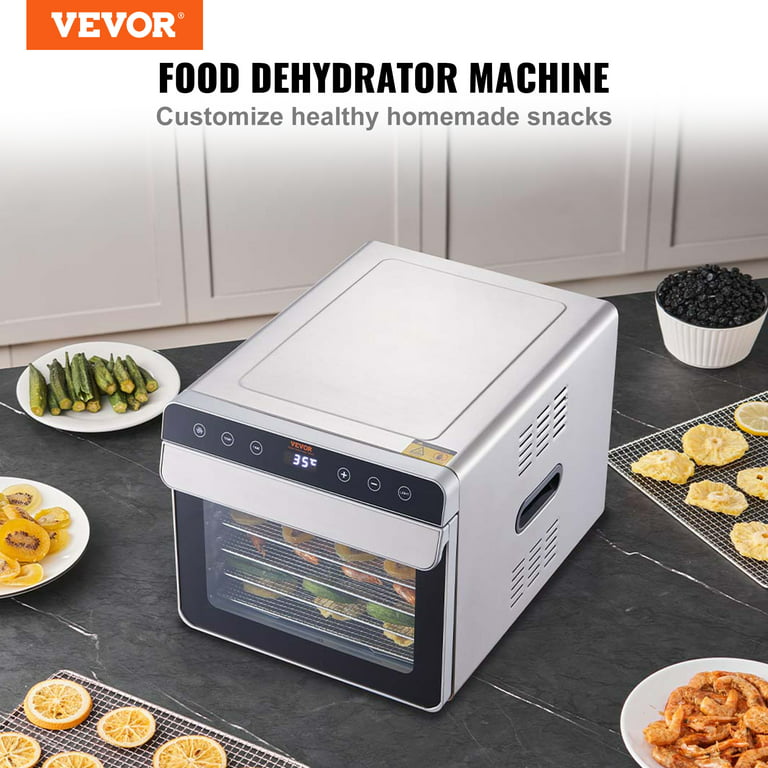 Stainless Steel Food Dehydrator Machine with Trays, Multi-Tier Meat Beef  Jerky Maker Dryer, Commercial Food Dehydrator with Adjustable Timer and