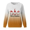 thumbnail image 4 of Qertyioot Hiver Femmes Mode Pull Imprimé de Noël, Manches Longues Col Rond Chaud Tendance en Vrac Tricoté Tops, 4 of 4