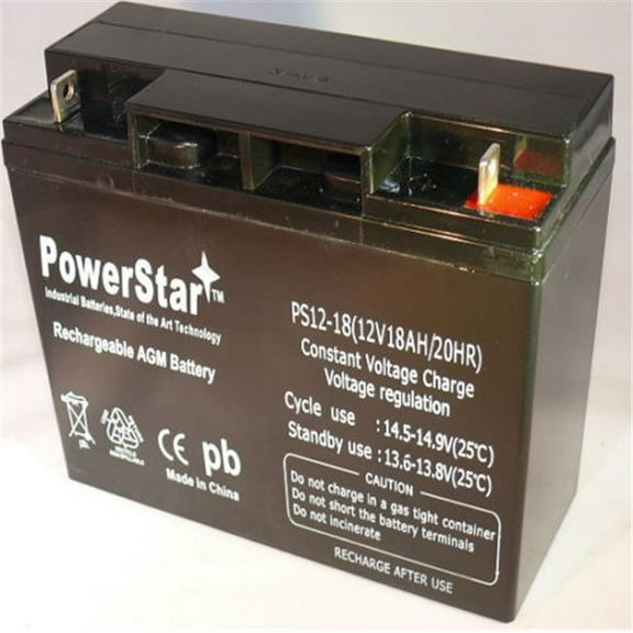 PowerStar  12V 18Ah Ups Battery Replaces Vision Cp12180D- Cp 12180D
