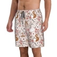 thumbnail image 2 of Balery Autumn Floral Deer Traje de Baño Estilo Hawaiano para Hombre, Shorts de Secado Rápido con Bolsillos-XX-Large, 2 of 6