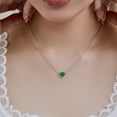 thumbnail image 4 of JeenMata Gorgeous 2 Carat Heart Cut - Emerald - May Birthstone Pendant Necklace in 18K White Gold Plating for Women, 4 of 7