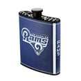 thumbnail image 1 of Pro Specialties Group PHF-1029 Los Angeles Rams NFL 7 oz Plastic Hip Flask with PU Logo Wrapped, 1 of 3