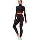 thumbnail image 4 of WAITLOVER Traje de yoga para mujer con cremallera superior traje deportivo sujetador entrenamiento fitness ropa, 4 of 7