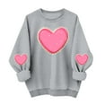 thumbnail image 2 of Qepwscx Long Sleeve Shirts For Women Valentine'S Day Crew Neck Sweatshirts Love Heart Printed Casual Blouse Tops Going Out Tops For Women Pullover Sweatshirts Graphic Tshirts Tee Tops, 2 of 6